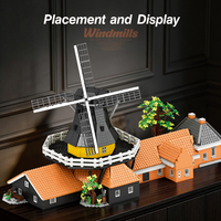 Reobrix 55019 2026 Nuevo Modelo de Museo de Molinos de Viento, Adorno de Escritorio, Juguetes Educativos para Adultos, Regalos Navideños, 4801 Piezas, Juego de Bloques de Construcción
