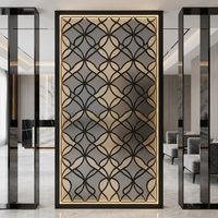 Paravent de séparation de pièce en acier inoxydable 304, style Art déco, finition dorée opulente, pour la décoration de mariage, la décoration de hall d'hôtel, la conception d'intérieur