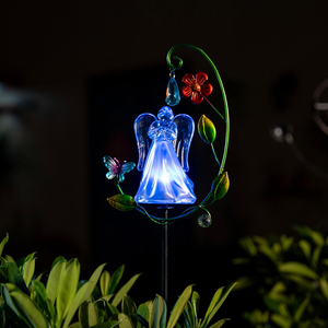 ไฟนางฟ้าพลังงานแสงอาทิตย์สำหรับตกแต่งสุสาน เปลี่ยนสีได้ ของขวัญอนุสรณ์ ไฟปักสนามกลางแจ้งสำหรับสวน ลานบ้าน กันน้ำ - Product Image 3