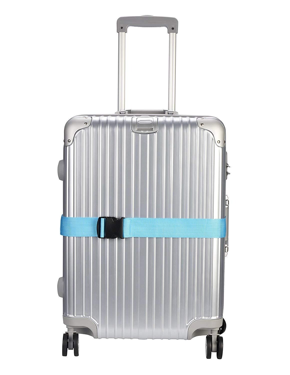 LAEFGIFT Cinghie Per Valigie Regolabili Con Fibbia Sicura – Set Con Etichetta Portanome, Accessori Da Viaggio - 4
