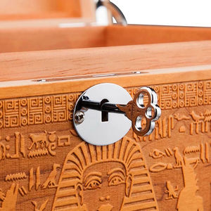 Armoire en bois de cèdre Relief personnalisé Surface de <span class=keywords><strong>parquet</strong></span> Boîte à cigares de luxe - Product Image 3