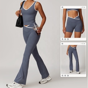 Women's Sports Wear Gym Fitness Yoga Sets Fitness Clothing Activewear Sets Women Sportswear V Waist Workout Clothes for Women - Product Image 2