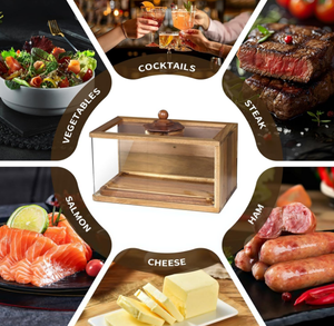 Caja de Ahumado Portátil de Madera para Alimentos, Kit de Ahumador de Mesa con 6 Tipos de Virutas de Madera para Carne, Bar de Cócteles, Restaurante - Product Image 5