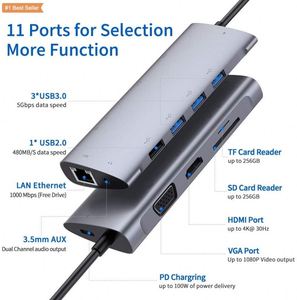 Luminio j45 ddapter igSyyype UB 11 en 1 ococking 1080P 4 igigigigigigabit thertherther11 11 11 en 1 UB B UB - Product Image 3