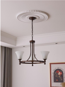 Candelabro LED de cobre Retro, accesorio de iluminación moderno de cristal marrón para el hogar, Hotel, interruptor E27, diseño de lujo para uso en interiores - Product Image 2