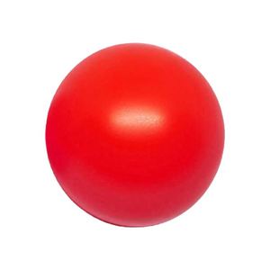 Balle anti-stress en mousse solide rouge personnalisée avec impression en relief pour enfants - Product Image 1