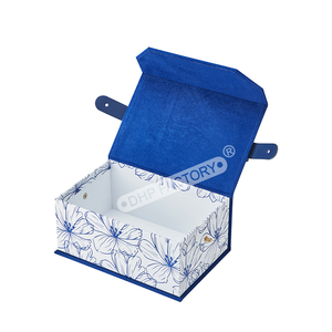 High-end Custom Logo Silk Velvet <strong>Vintage</strong> <strong>Clothes</strong> Apparel Holiday Packaging Cardboard Magnetic Flap Gift <strong>Box</strong> with Handle - Product Image 2