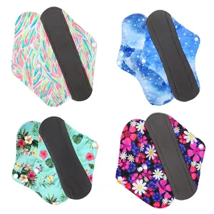 Custom Best Reusable Sanitary Pads Super Absorb Reusable Menstrual Cloth Pads Famicheer BSCI Waterproof Women Breathable Pads