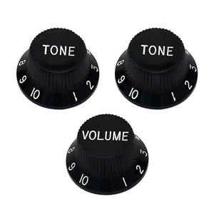 Kenop Kontrol Kecepatan <span class=keywords><strong>Volume</strong></span> Plastik Hitam untuk Gitar Elektrik ST Pengganti Kenop Gitar Elektrik Multi Warna - Product Image 4