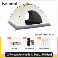 Tente de camping automatique Oxford pour 2 à 4 personnes, quatre saisons, pliable, installation rapide, 1000-1500 mm, imperméable, anti-moustiques, tente de plein air