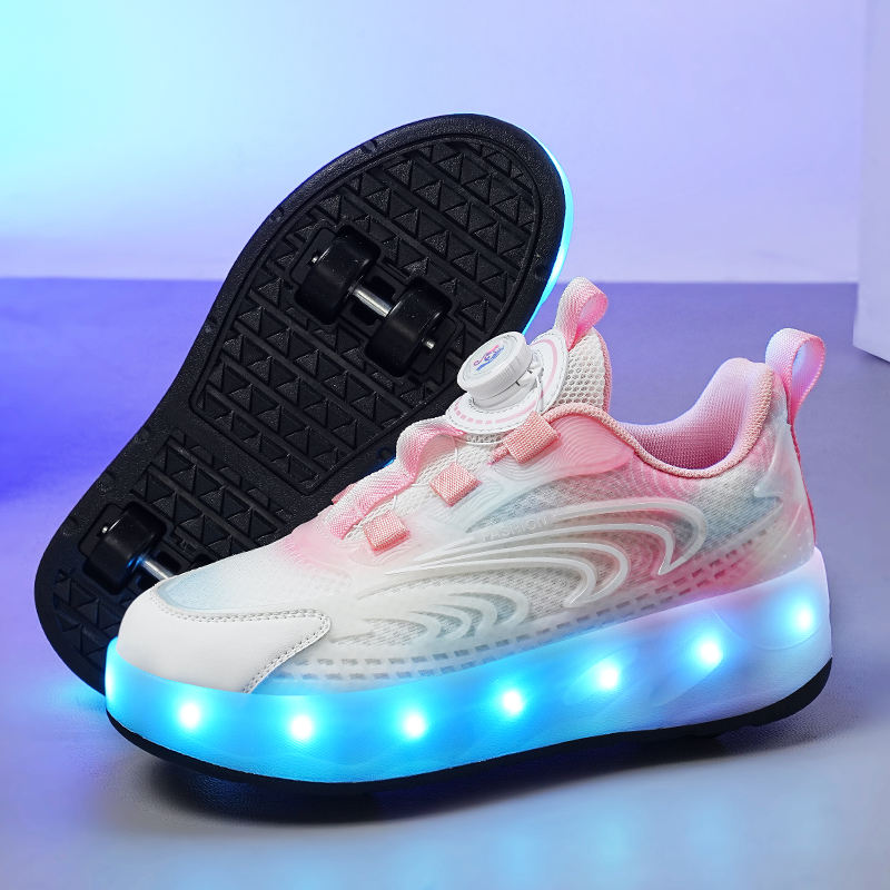 Flash Light Big W Roller Shoes LED Flash Roller Skate Shoes Light