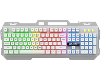 Keyboard Gaming Nirkabel Isi Ulang 2.4G USB Backlight RGB Keyboard untuk Laptop Komputer Desktop Rumah Kantor Gamer