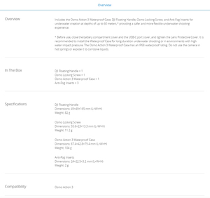 Bộ phụ kiện lặn <span class=keywords><strong>Osmo</strong></span> Action chính hãng bao gồm vỏ chống nước 60m dành cho <span class=keywords><strong>Osmo</strong></span> Action 5 Pro và <span class=keywords><strong>Osmo</strong></span> Action 3 & 4 - Product Image 6