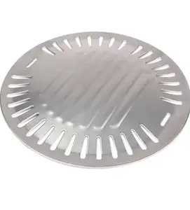 Korean BBQ GrillStainless Steel Mesh Round Cast Iron Grate Grill Pans