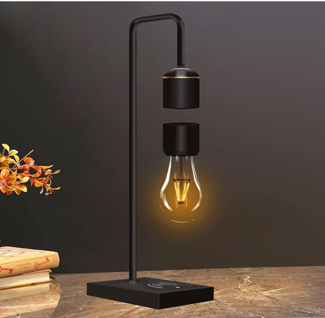 Modern Simplistic Magnetic Levitating Lamp Wireless Charger Night Light Warm Decorative Bulb Floating Smart Home LED Lights