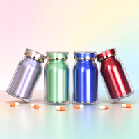 Bouteilles acryliques ultrasoniques haut de gamme de qualité alimentaire pour 60 capsules de pilules, conteneur intérieur avec emballage anti-lumière