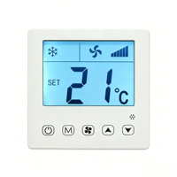 Termostato Inteligente y Flexible para Aire Acondicionado Central, Controlador de HVAC, Termostato Digital LCD de Pared, Unidad de Ventilador, Calefacción por Suelo Radiante