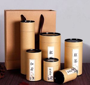 Tube en carton personnalisé avec logo imprimé pour le thé, emballage cylindrique en carton de qualité alimentaire résistant à l'humidité, offre de gros B2B - Product Image 3