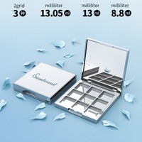 Emballage unique 9 tout nouveau design rose 3 bac à maquillage boîte magnétique métallique imprimée personnalisée palette d'ombres à paupières vide