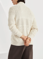 Pulls pour hommes Col roulé 100 coton Cardigan personnalisé Chandail de créateur Chandail pour hommes Chandail à manches longues avec motif torsadé