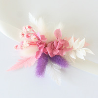 Corsage de fleurs séchées fait main, broche florale préservée, corsage naturel séché pour mariage, demoiselle d'honneur, remise de diplôme