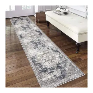 Vendita di fabbrica tappeto runner in finta lana tappeto antiscivolo con fondo in TPR tappetino da cucina lavabile corridori per corridoio