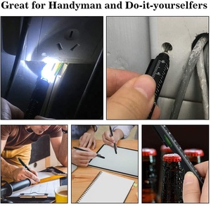 Bolígrafo Multiherramienta 9 en 1, Gadgets Geniales, Luz LED, Lápiz Óptico, Regla, Bolígrafo con Nivel, Abrebotellas, Destornillador, Bolígrafos Cooper para <span class=keywords><strong>Hombre</strong></span> - Product Image 3
