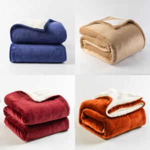 50x60 ''siêu mềm giá rẻ tùy chỉnh bán buôn đảo ngược Polyester sang trọng Sherpa flannel lông cừu giường sofa ném chăn cho mùa đông - Product Image 3