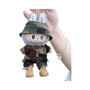 Robe de poupée Rabbudo, uniforme de camouflage militaire de 17cm, vêtements en vinyle pour porte-clés, accessoire de jouet unisexe de 8 à 13 ans - Product Image 5