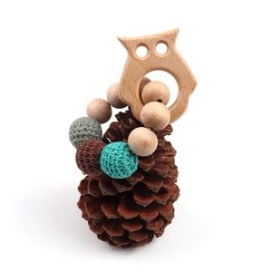 Animal Hêtre Bâton Crochet Fil Perle <span class=keywords><strong>Bracelet</strong></span> Hêtre Rond Perle Bébé Dents <span class=keywords><strong>Bracelet</strong></span> - Product Image 5
