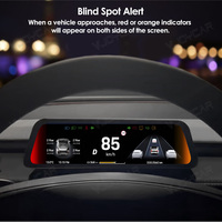 9.66 "Pro pour Tesla Model Y Juniper 2026 Support d'affichage tête haute CarPlay avertissement d'angle mort moniteur de voiture modèle 3 Y accessoires