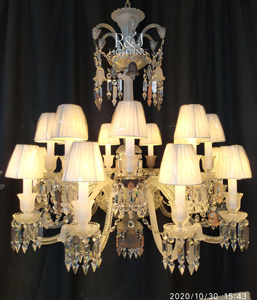 Zhongshan 12 bracci di vetro candelabro in stile candelabro di cristallo stile francese lampadario di nozze per uso alberghiero - Product Image 3