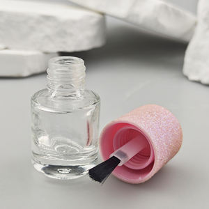 Flacons de vernis à ongles en verre vides en gros, 5 ml, 10 ml, forme ronde transparente, flacons de vernis à ongles <span class=keywords><strong>FC113</strong></span> - Product Image 1