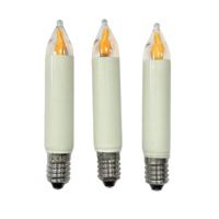Ampoule LED à filament T15 E10, type bougie, 8-55V 0.2W, lampe de remplacement pour arche de bougies de Noël Schwibbogen