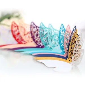 Laser Cut Wall Sticker Butterfly Wedding Party Supplies 3D Paper Decoration