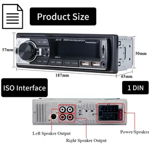 Reproductor de MP3 para coche de un solo Din, AM, FM, RDS, Radio para coche, unidad principal estéreo para coche, reproductor Multimedia estéreo de Audio para coche, JSD-740