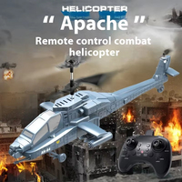 Hélicoptère RC Apache 2.4G, modèle d'avion de simulation anti-chute avec évitement d'obstacles, jouet RC rechargeable pour enfants, cadeau