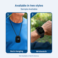 Eview Nouveaux Produits Innovants EV06 Montre de Sécurité avec Pendentif SOS, Détection de Chute, Fréquence Cardiaque, Montre BLE, Alarme Intelligente pour Personnes Âgées