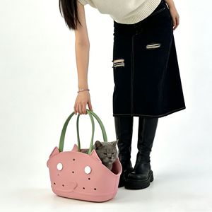 Bolsa de Transporte para Mascotas Eva de Moda, con Orejas de Gato, Decoración DIY, Gran Capacidad, Bolso de Viaje para Perros y Gatos, Portátil, para Exteriores - Product Image 3
