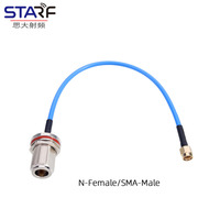 Câble RF semi-flexible RG402 haute fréquence à faible perte, connecteur N/BNC/UHF vers SMA-mâle, câble d'extension de 25cm, 5 pièces
