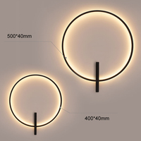 Appliques murales traditionnelles avec anneau Applique murale à led pour chambre Applique murale à led d'intérieur vintage de luxe