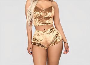Groothandel Zomer Dames Sexy V-hals Camisole Shorts Nachtkleding voor Slank Ademend Spandex Tweedelig Set Pyjama's - Product Image 5