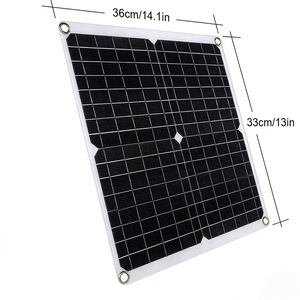 แผงโซลาร์เซลล์แบบพกพา 25W 18V พร้อมตัวควบคุมอินเทอร์เฟซ USB สำหรับการตั้งแคมป์กลางแจ้ง - Product Image 5