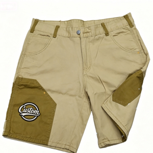 Shorts Bermuda Homme Personnalisés à Blocs de Couleurs, Taille Mi-Haute, Cordon Élastique, Style Décontracté Streetwear avec Logo Avant, Poches, Tissu Toile - Product Image 6