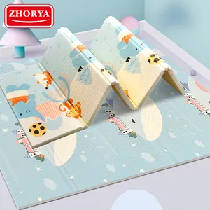 Zhorya custom pe xpe пенопластовый коврик, складной детский игровой коврик для ползания, игровые коврики для малышей