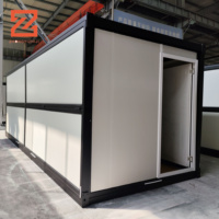 Maison de conteneur pliable préfabriquée portable prête à l'emploi de 20 pieds 40 pieds pour le bureau à domicile Design industriel en acier panneau sandwich en bois