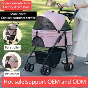 Küçük ve orta boy evcil hayvan arabası için yeni stil evcil hayvan arabası hafif katlanabilir ayrılabilir - Product Image 3