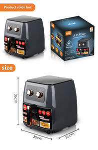 Freidora de Aire Eléctrica Inteligente Multifuncional de 360 Grados con Circulación de Aire, de Acero Inoxidable, Cuadrada, Sin Aceite, Fácil de Limpiar, para Auto, RV, Hotel - Product Image 6