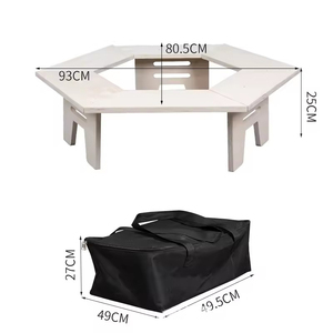 Wooden Outdoor Foldable Picnic <b>Table</b> <b>Barbecue</b> Event <b>Tables</b> Folding Wooden Camping <b>Table</b> - Product Image 1