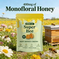Gomitas de Miel Suaves OEM 400mg, Gomitas Energéticas de Miel de Abeja, Recuperación Muscular y Apoyo Energético, Gomitas Naturales de Propóleo
